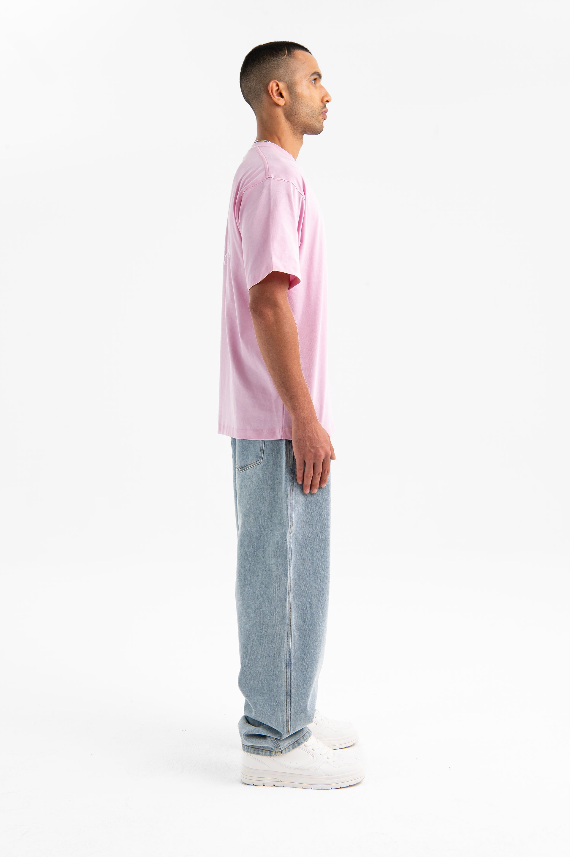 pink oversized tee