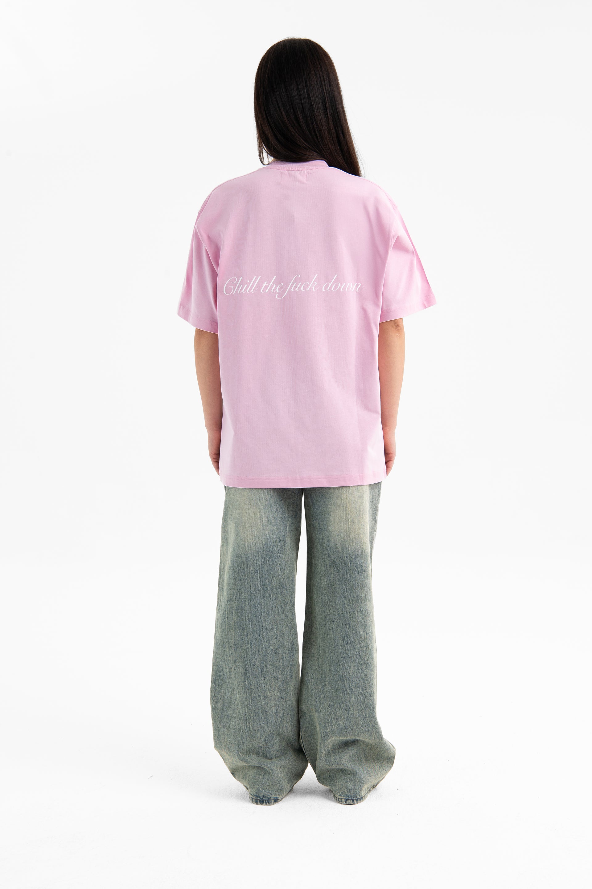 pink oversized tee