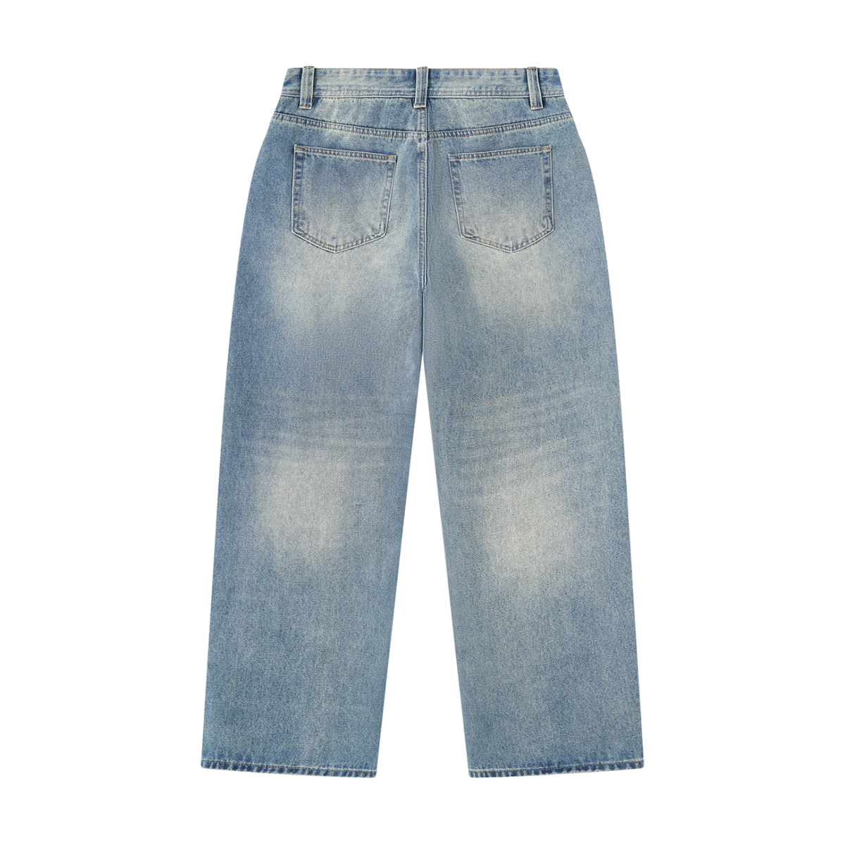 Vintage Wash Straight-Leg Jeans