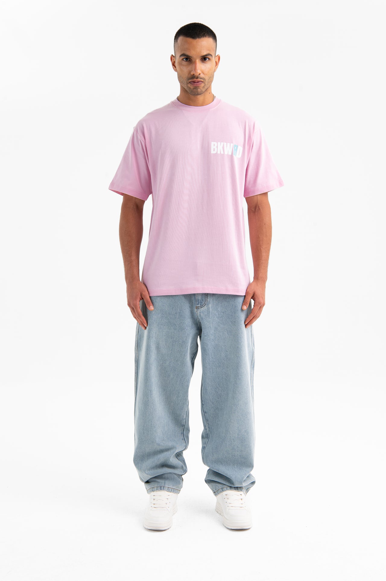 pink oversized tee