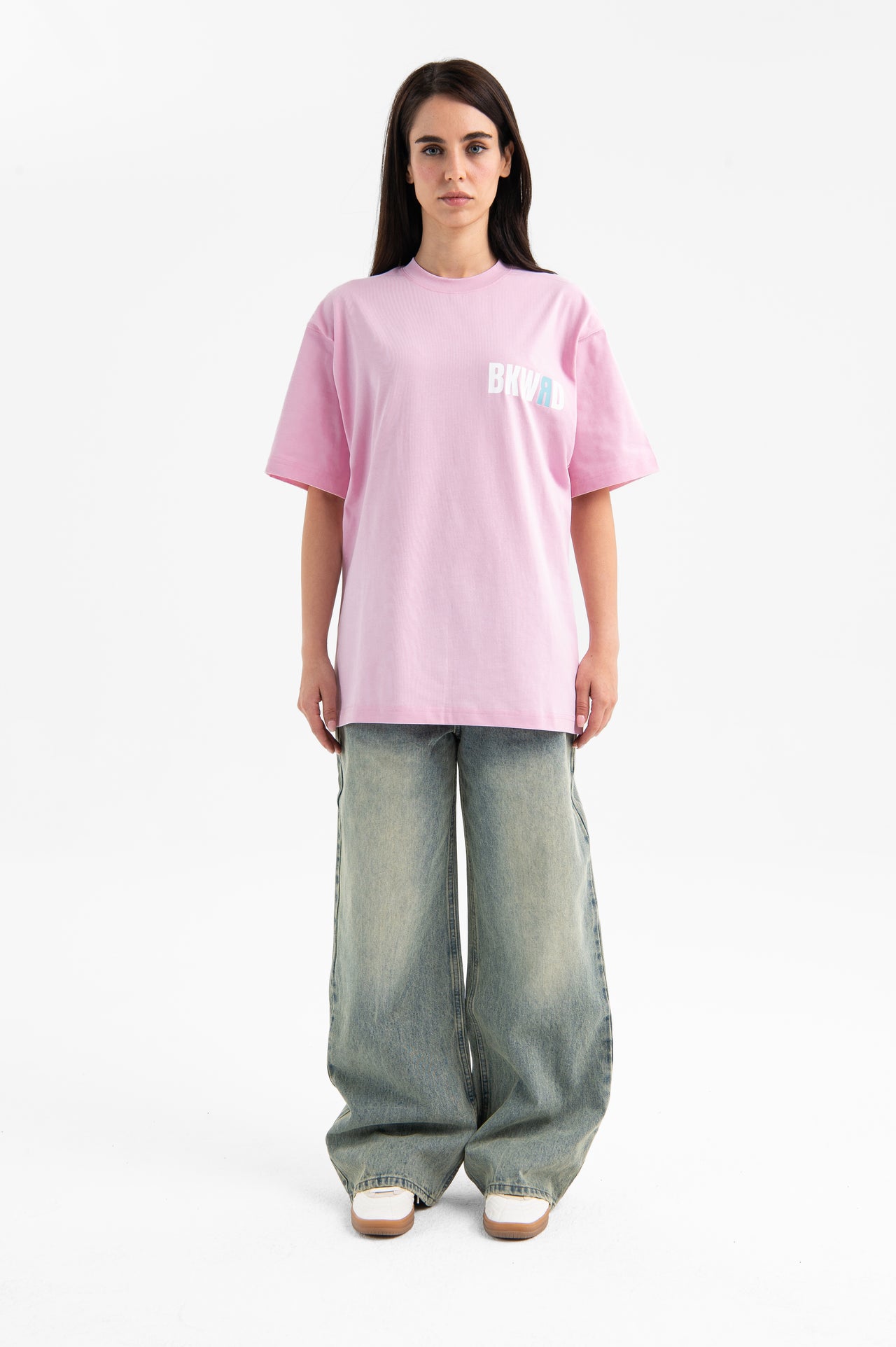 pink oversized tee
