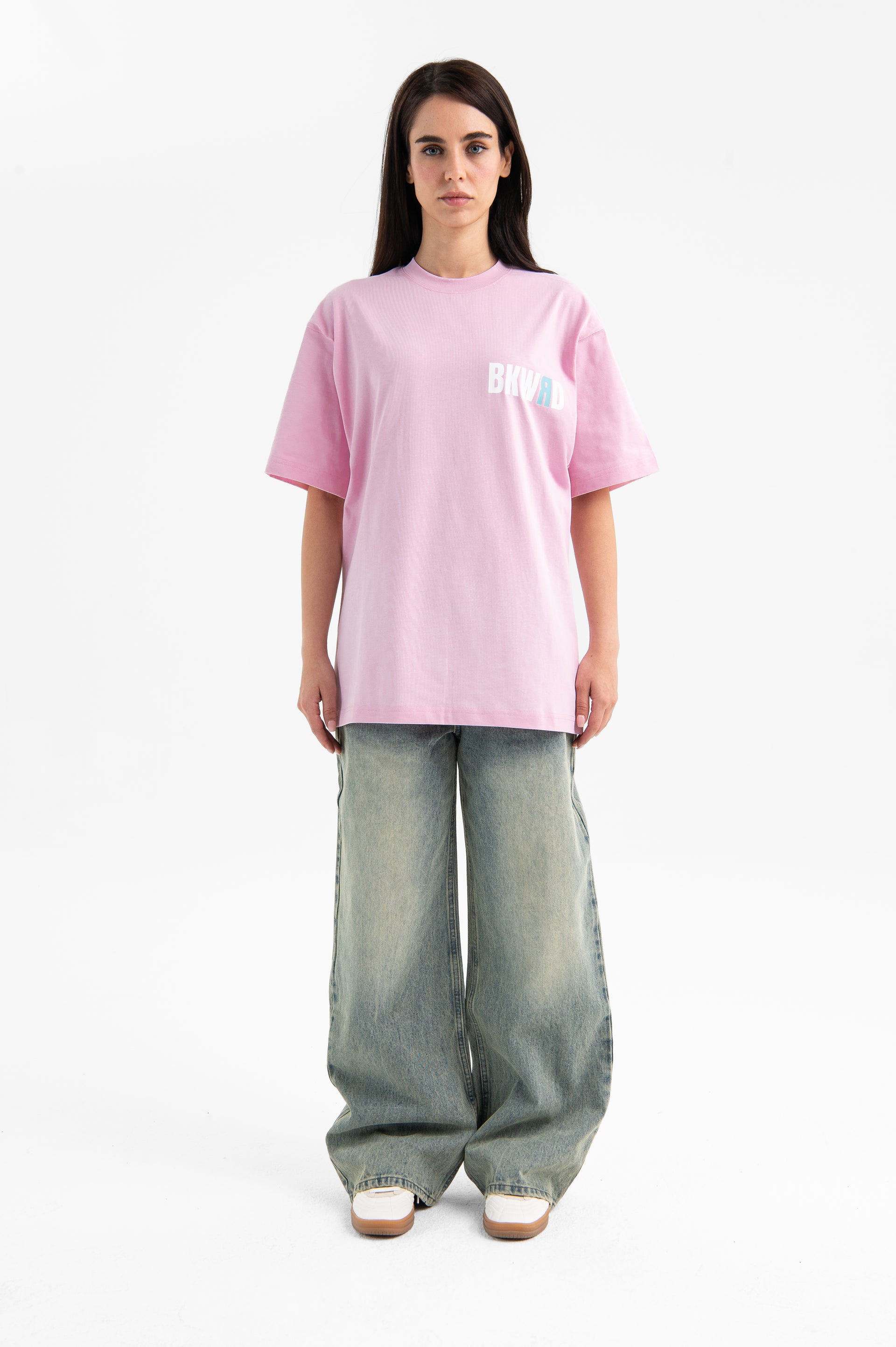pink oversized tee