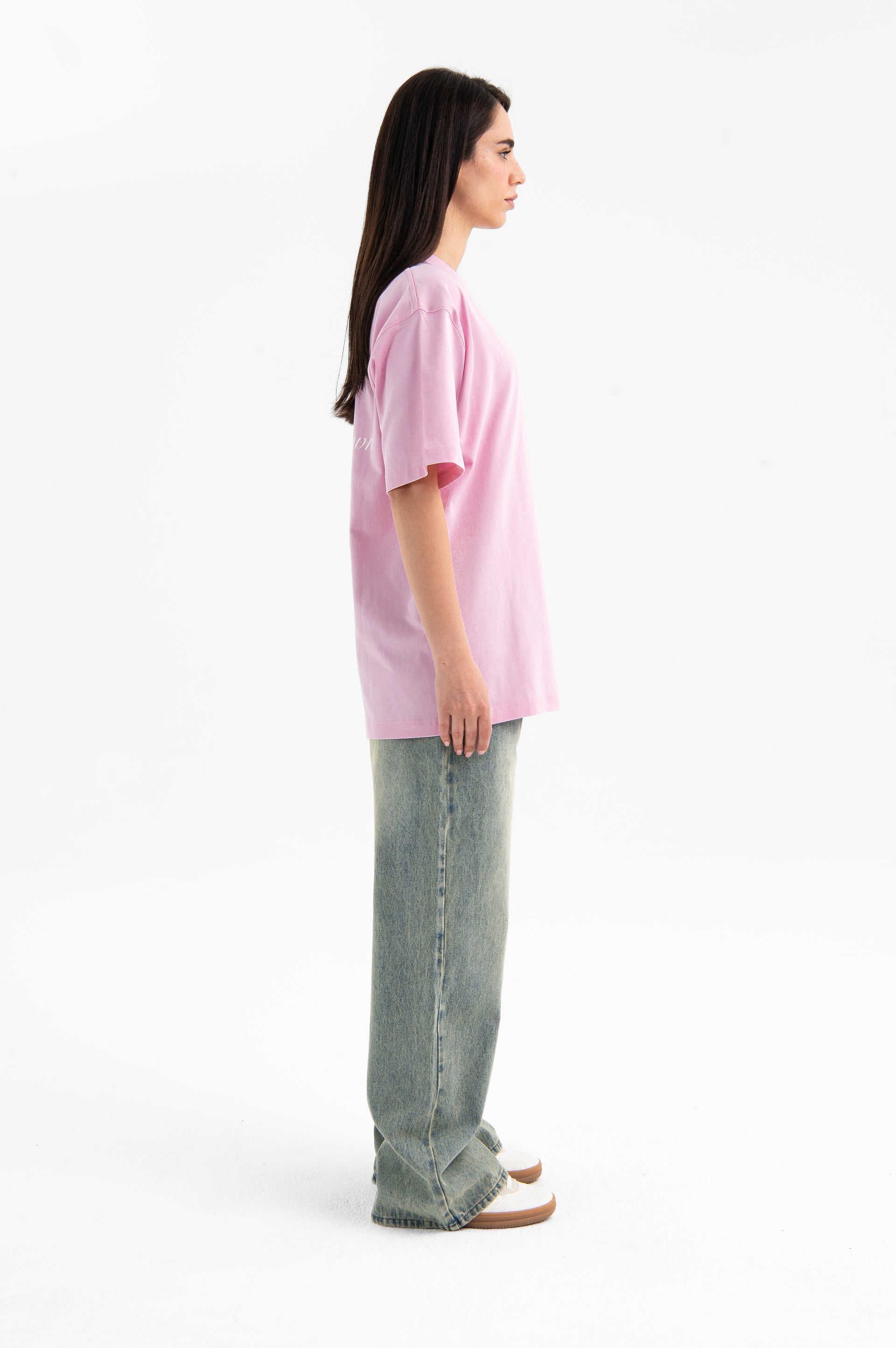 pink oversized tee